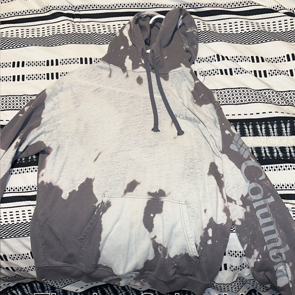 Columbia Men's Tie-Dye Hoodie - Black and White